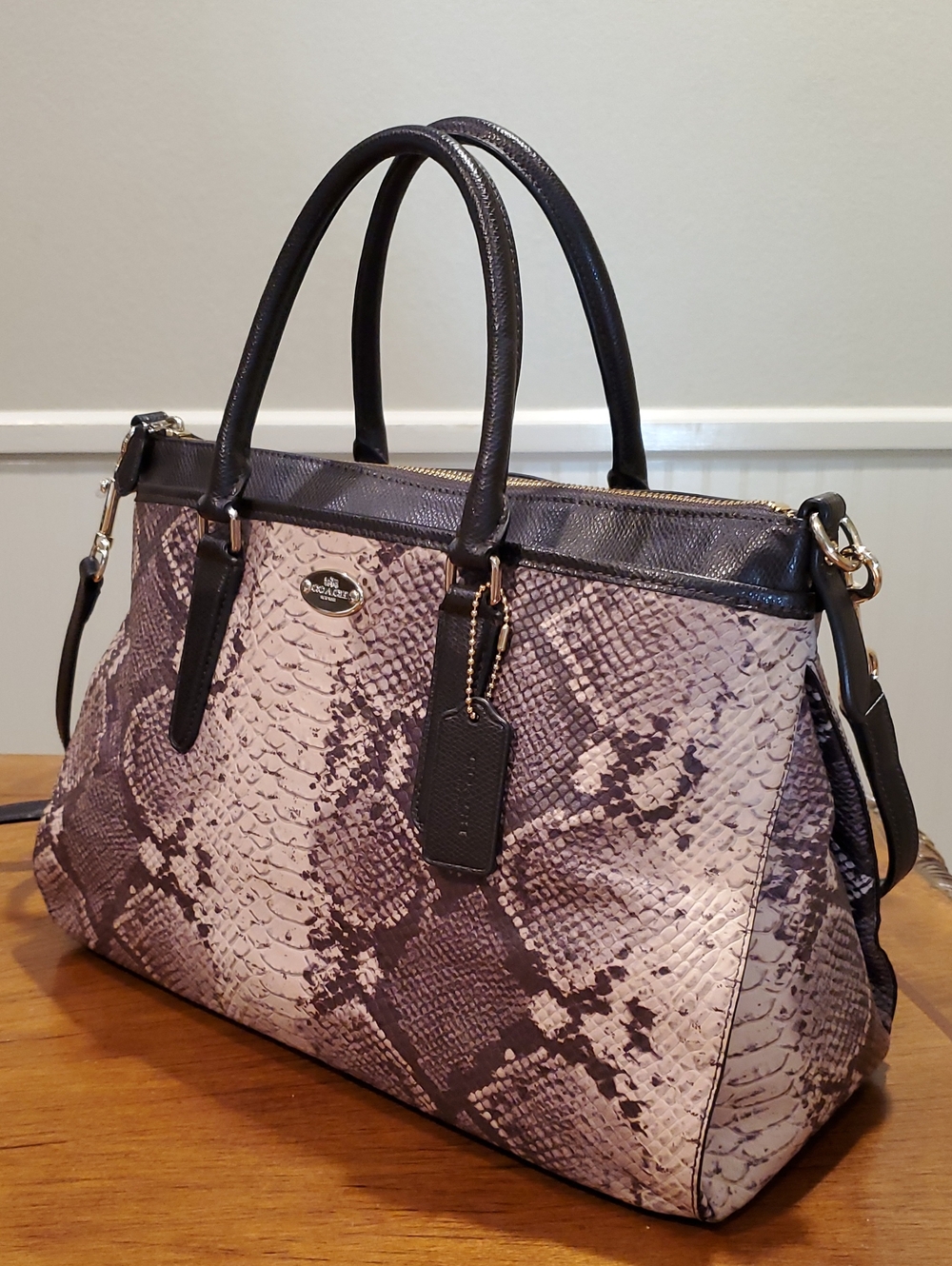 Coach Python Embossed Morgan Satchel - Picture 2 of 16